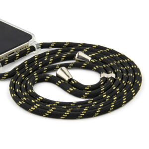 Cord for Crossbody case black and gold